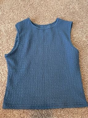 NWOT SHEIN Blue Textured Sleeveless Tank